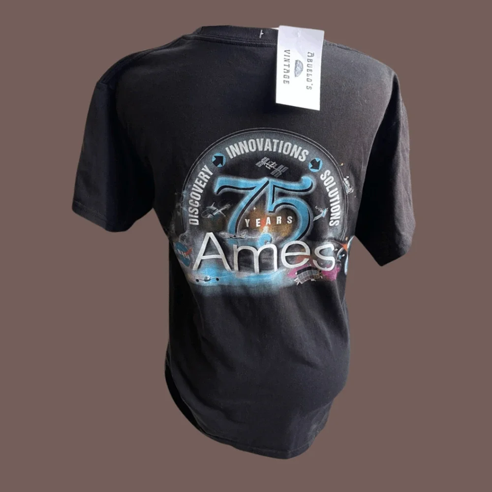 Hanes NASA Ames Graphic Tee | Black | Size S | Vintage